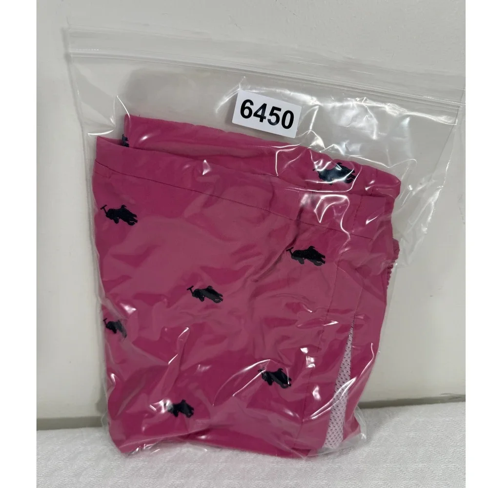 Polo Ralph Lauren Swim Trunks Mens M Pink All Over Pony Embroidered EUC